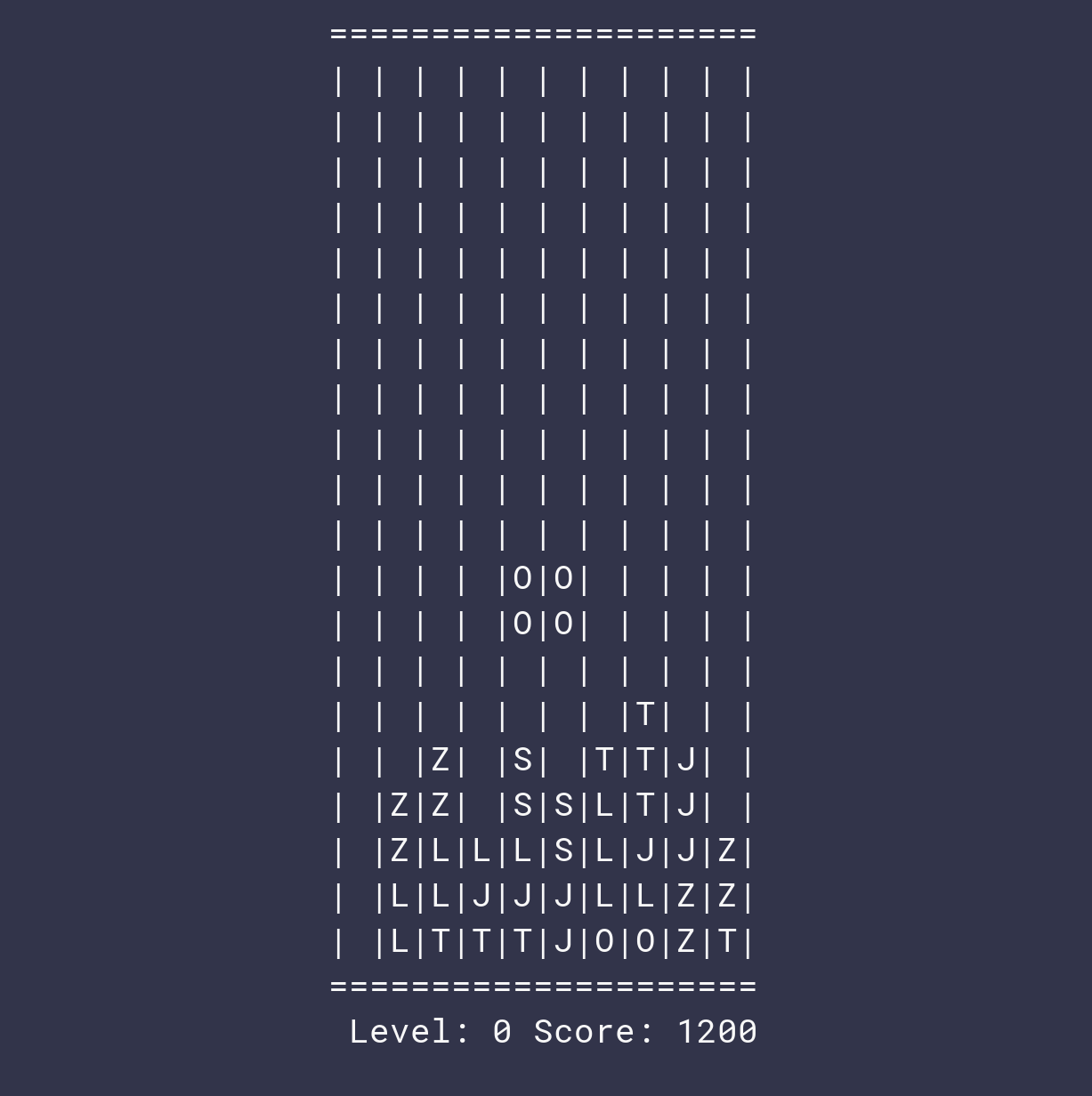 ZTRIS: Terminal Tetris Image